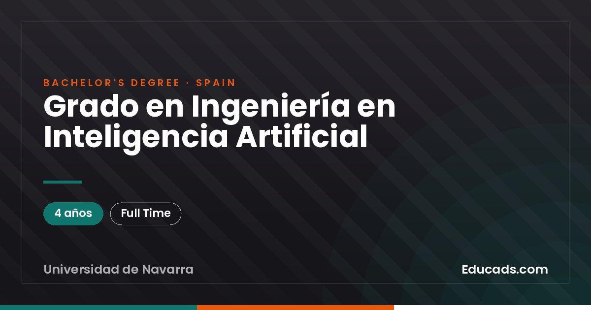 Grado en Ingeniería en Inteligencia Artificial