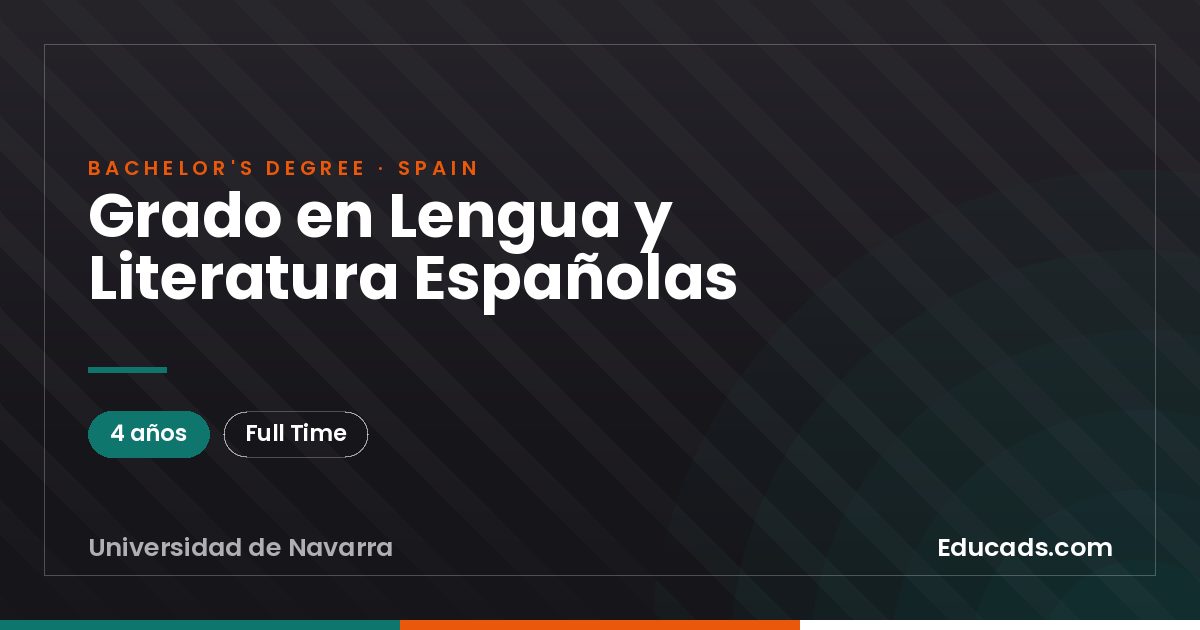 Grado en Lengua y Literatura Españolas