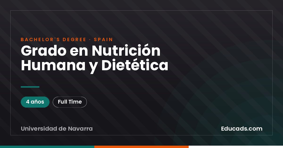 Grado en Nutrición Humana y Dietética