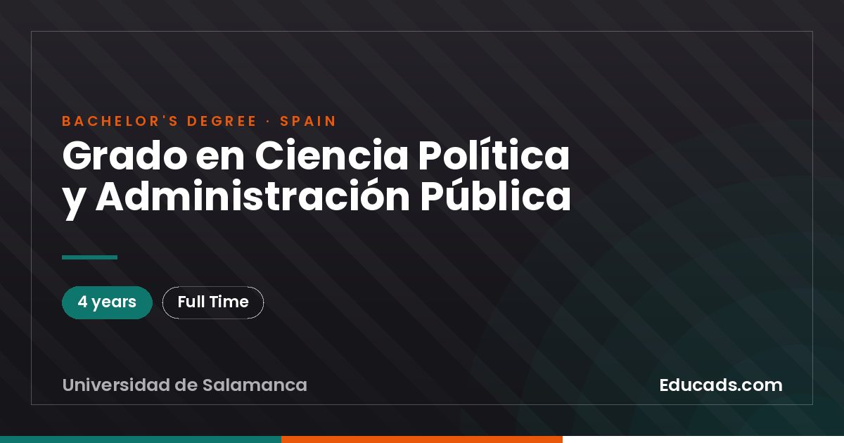 Grado en Ciencia Política y Administración Pública