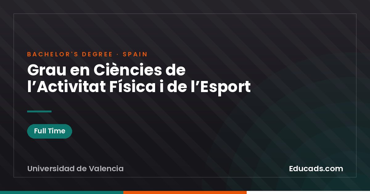 Grau en Ciències de l’Activitat Física i de l’Esport