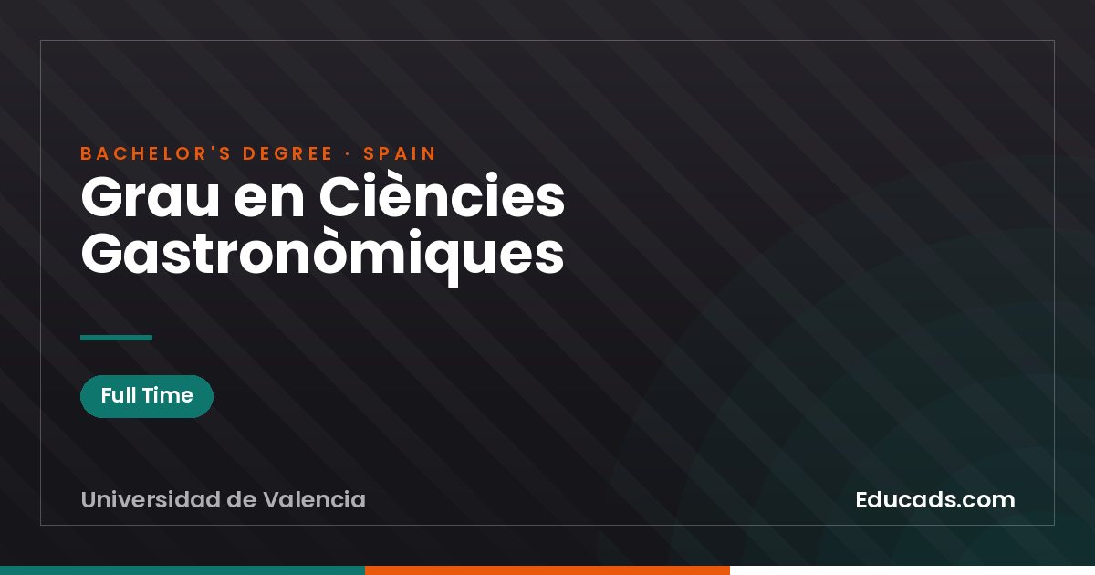 Grau en Ciències Gastronòmiques