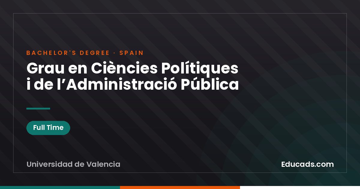 Grau en Ciències Polítiques i de l’Administració Pública