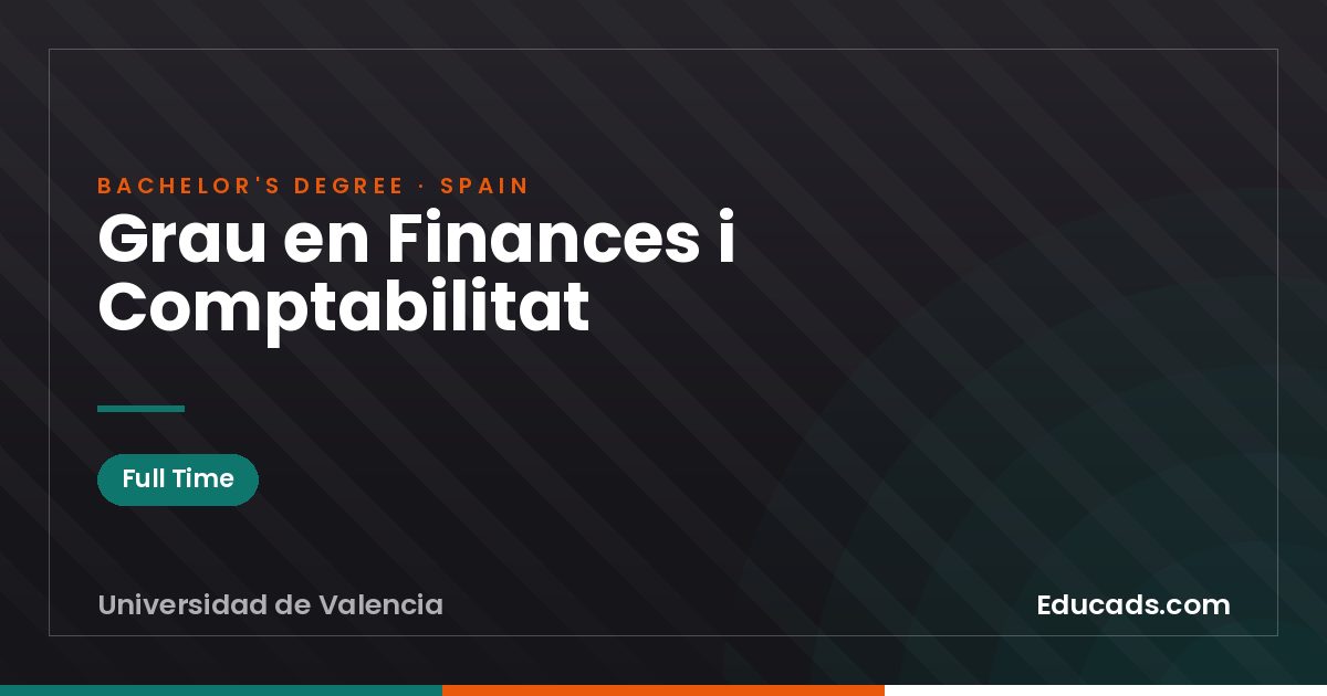 Grau en Finances i Comptabilitat