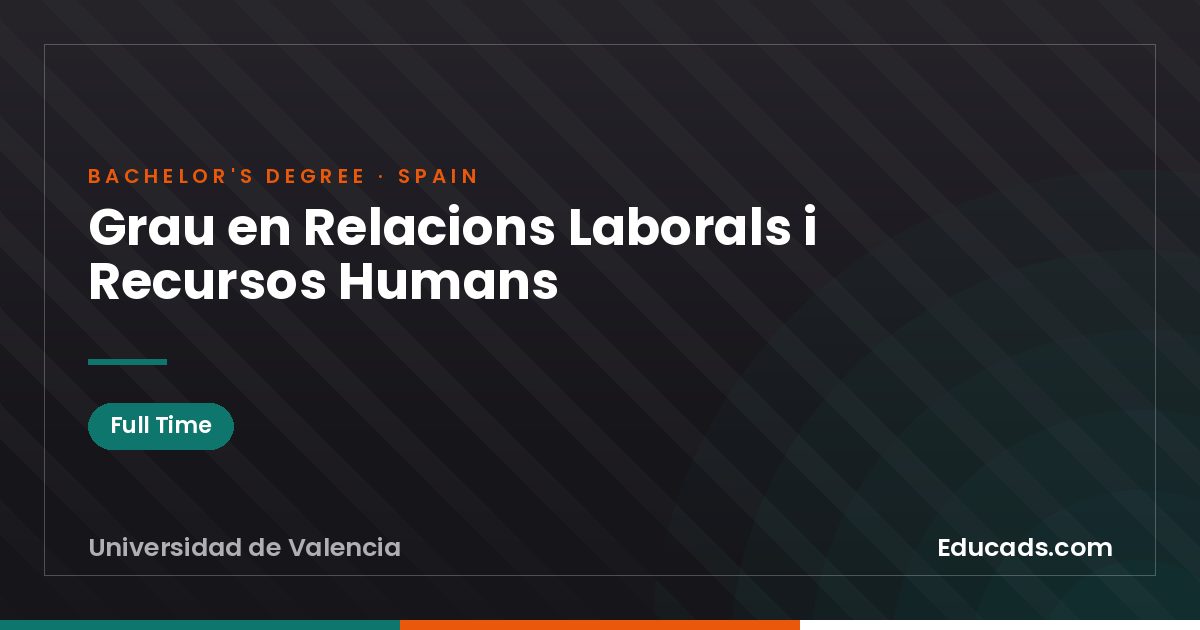 Grau en Relacions Laborals i Recursos Humans