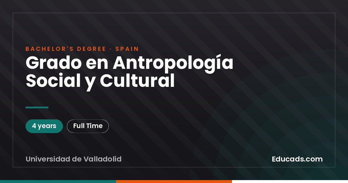 Grado en Antropología Social y Cultural