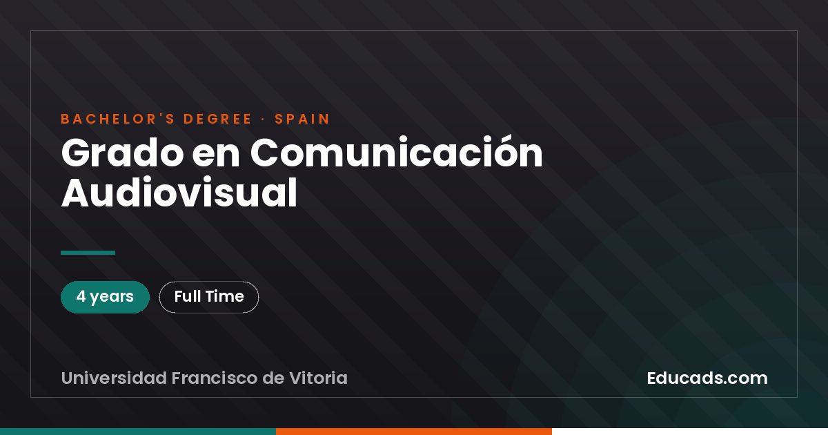 Grado en Comunicación Audiovisual
