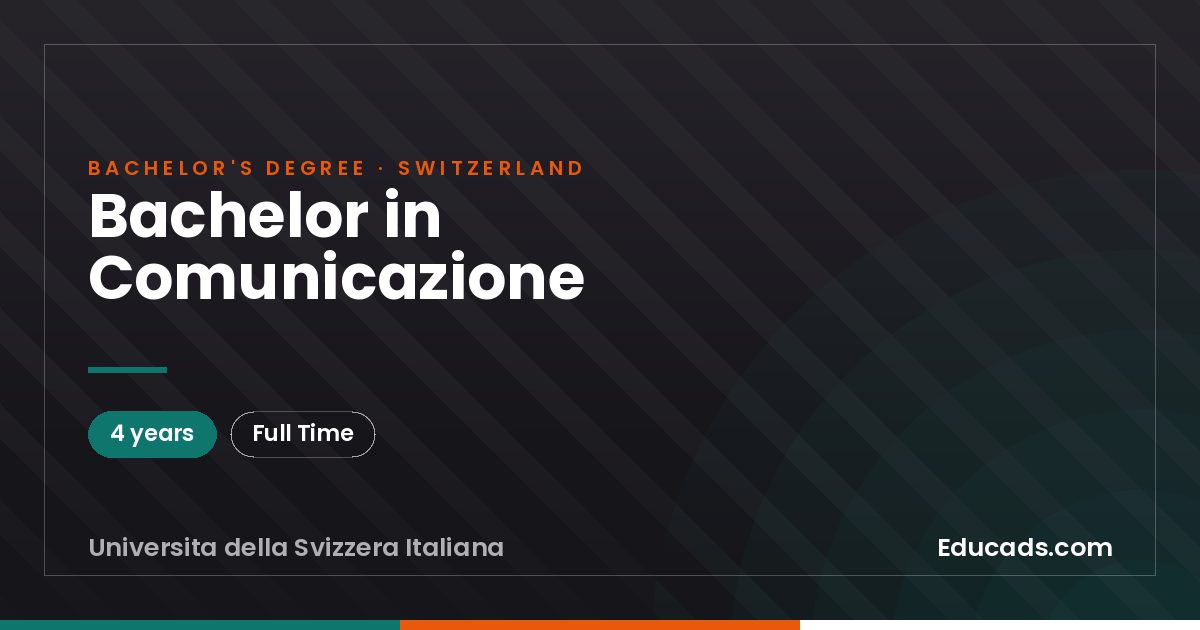 Bachelor in Comunicazione
