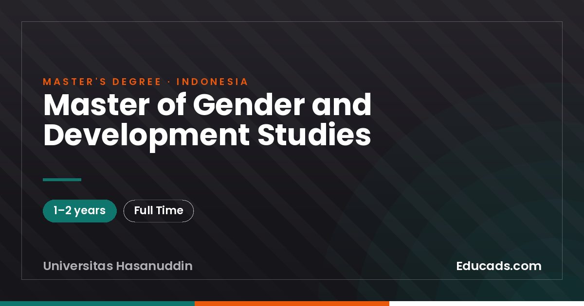 Master of Gender and Development Studies