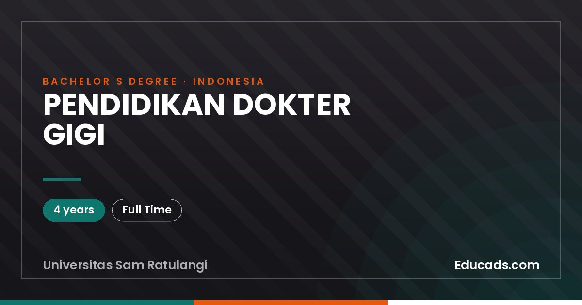 PENDIDIKAN DOKTER GIGI