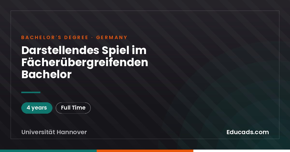 Darstellendes Spiel im Fächerübergreifenden Bachelor
