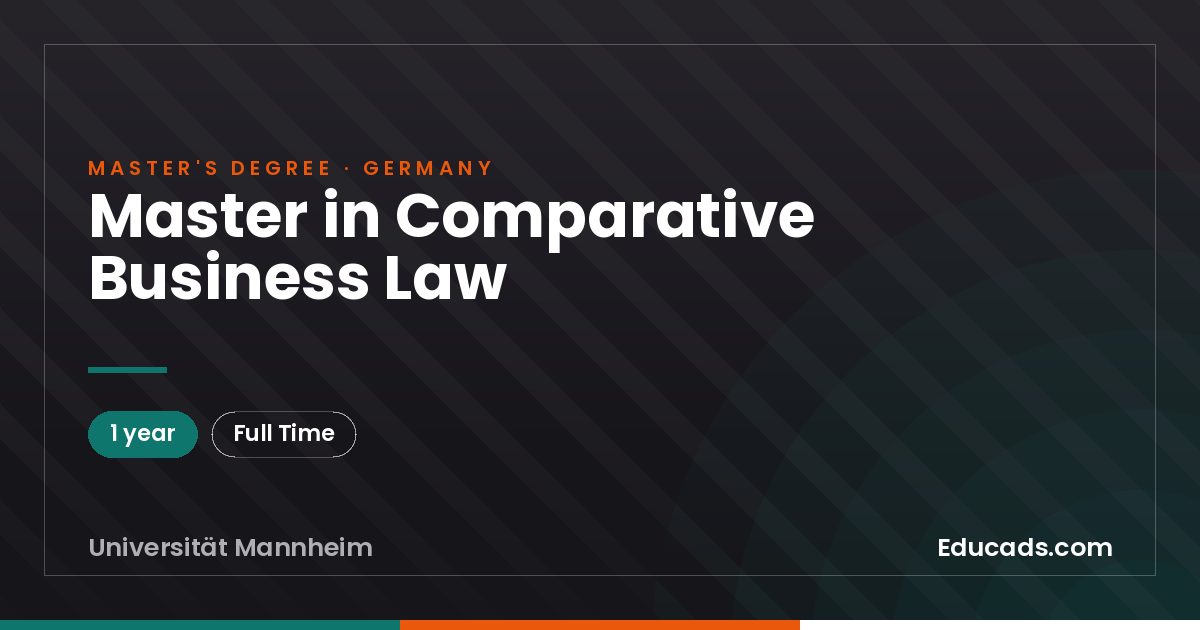 Master in Comparative Business Law