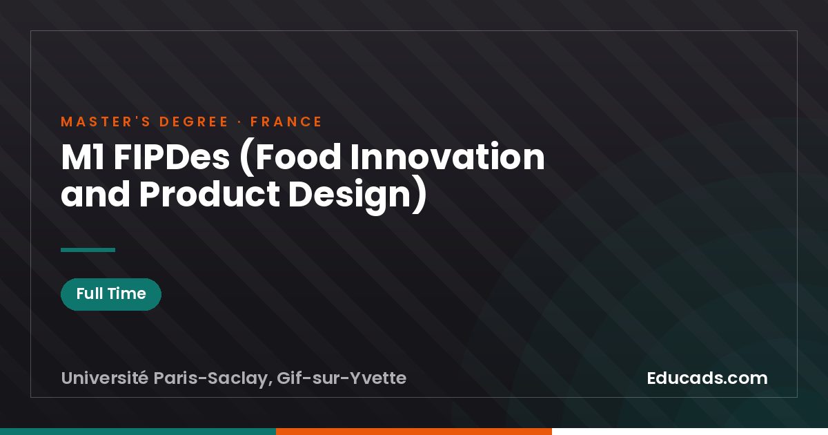 M1 FIPDes (Food Innovation and Product Design)