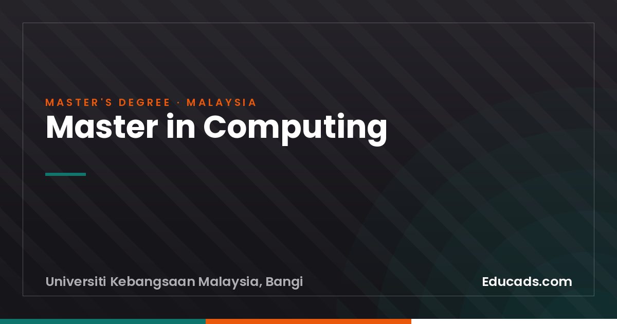 Master in Computing