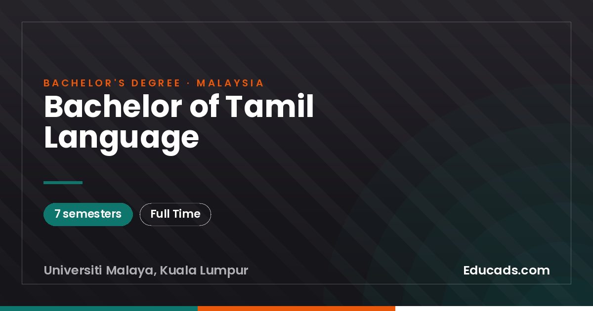 Bachelor of Tamil Language