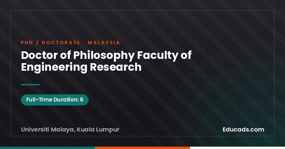 Doctor of Philosophy Faculty of Engineering Research