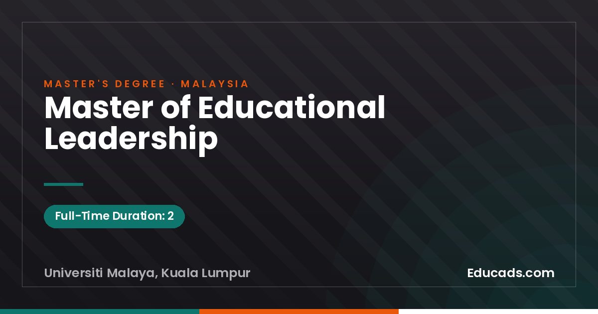 Master of Educational Leadership