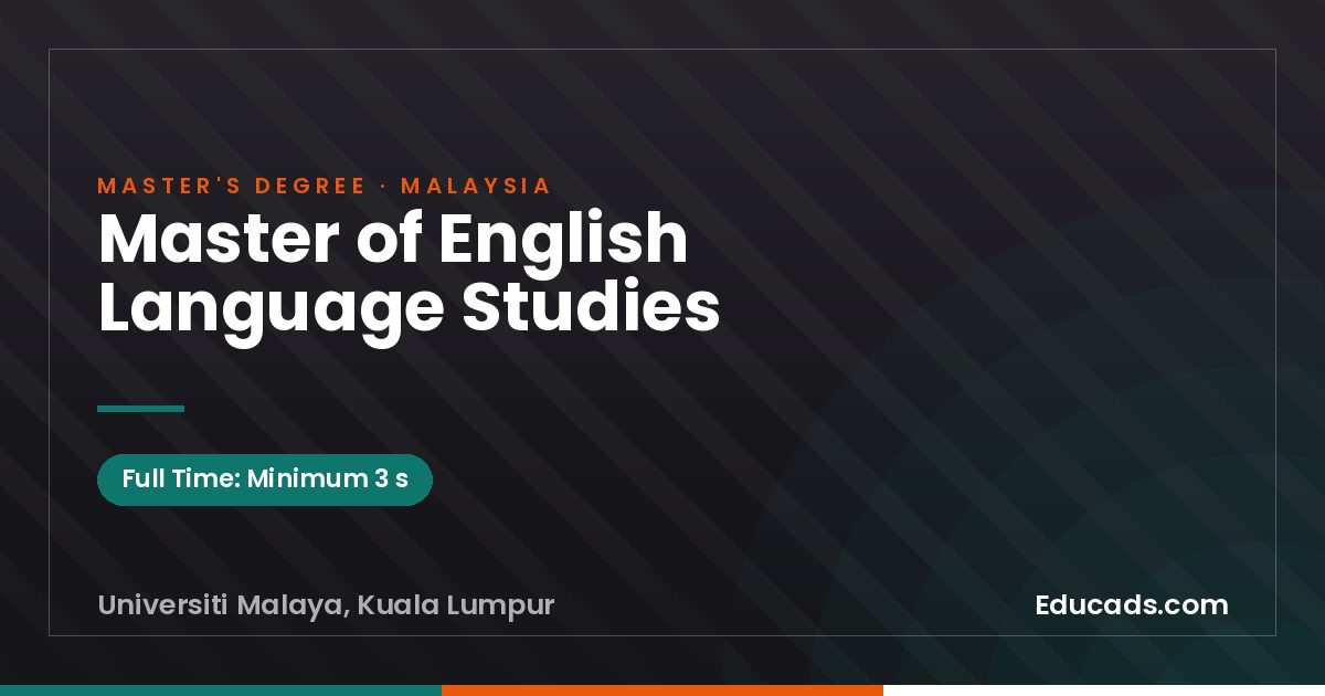 Master of English Language Studies