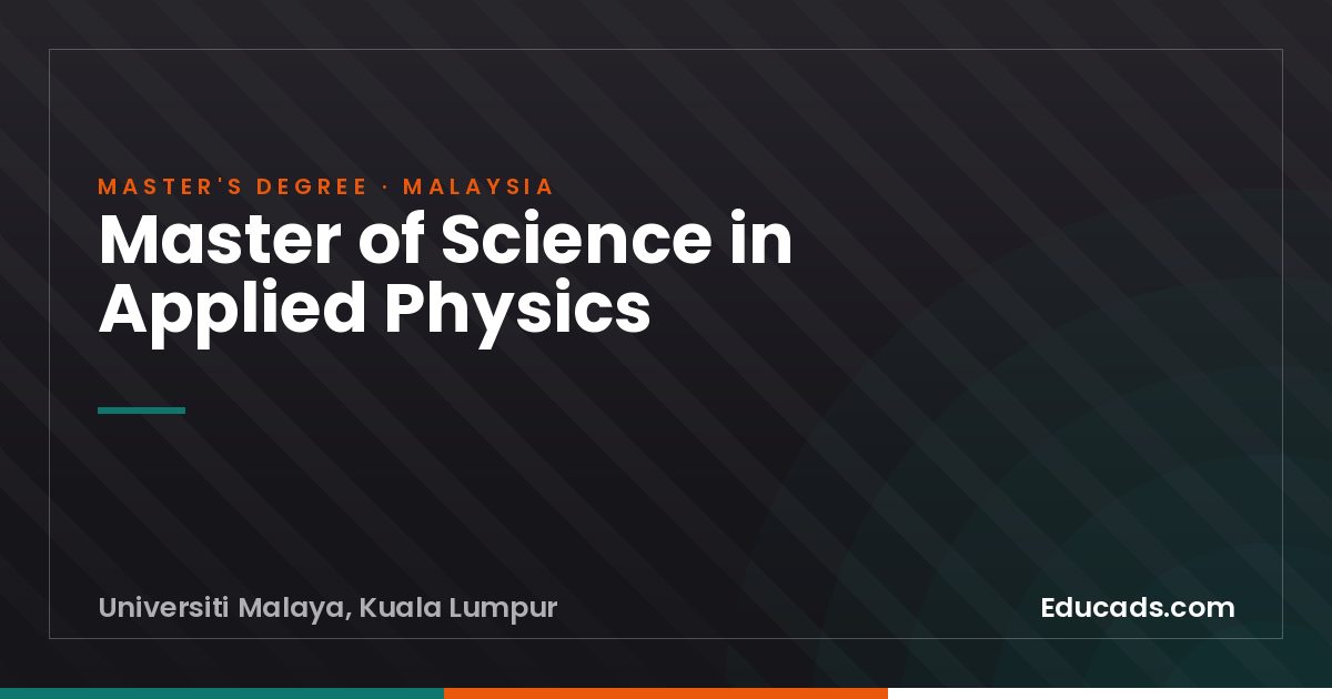 Master of Science in Applied Physics