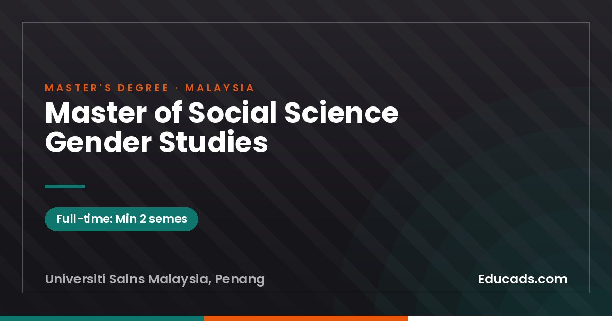 Master of Social Science Gender Studies