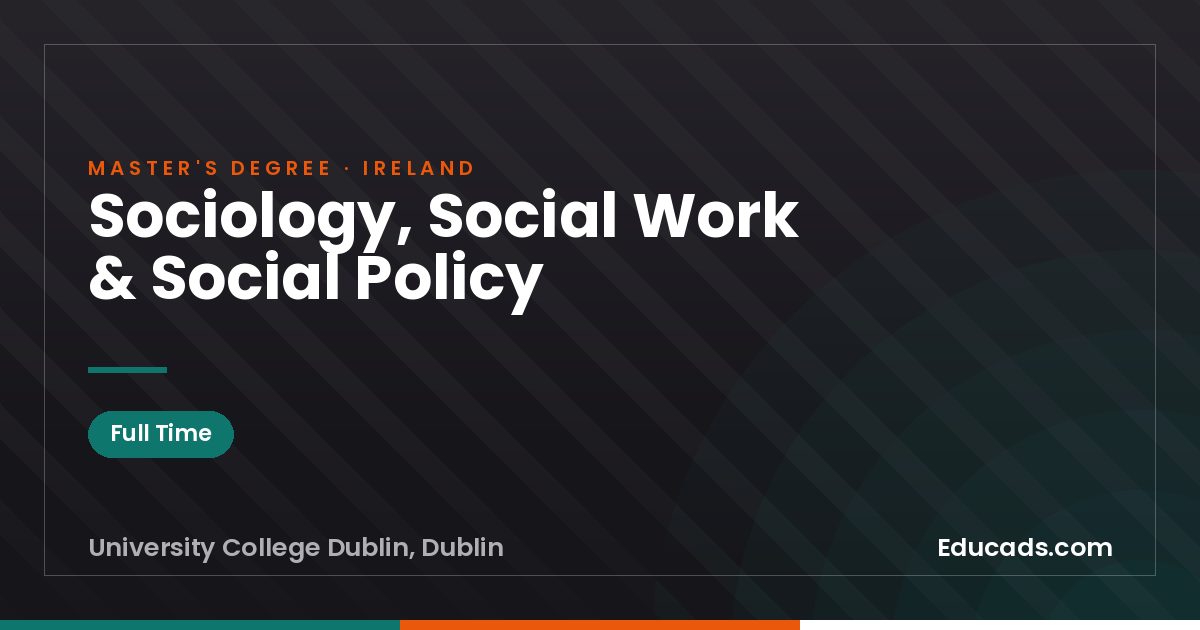 Sociology, Social Work & Social Policy