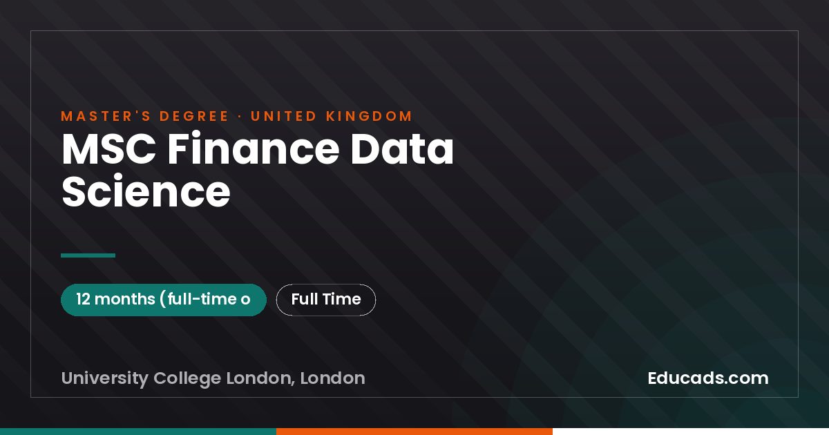 MSC Finance Data Science
