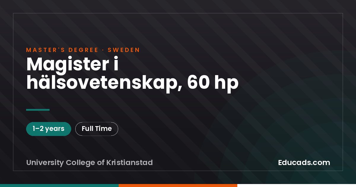 Magister i hälsovetenskap, 60 hp