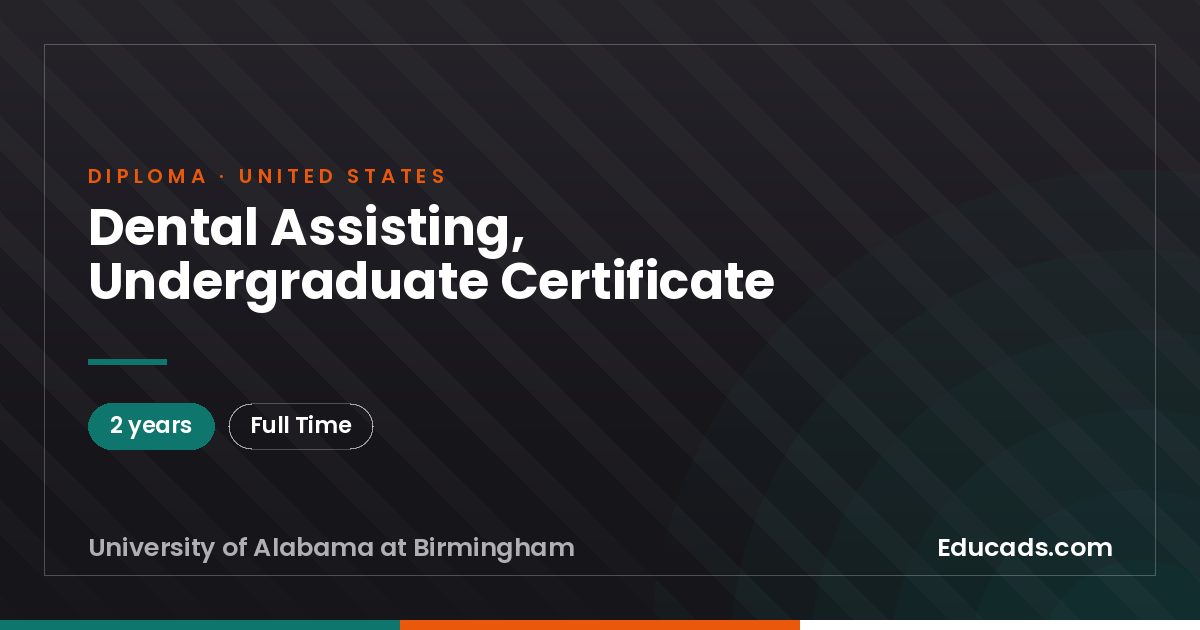 Dental Assisting, Undergraduate Certificate