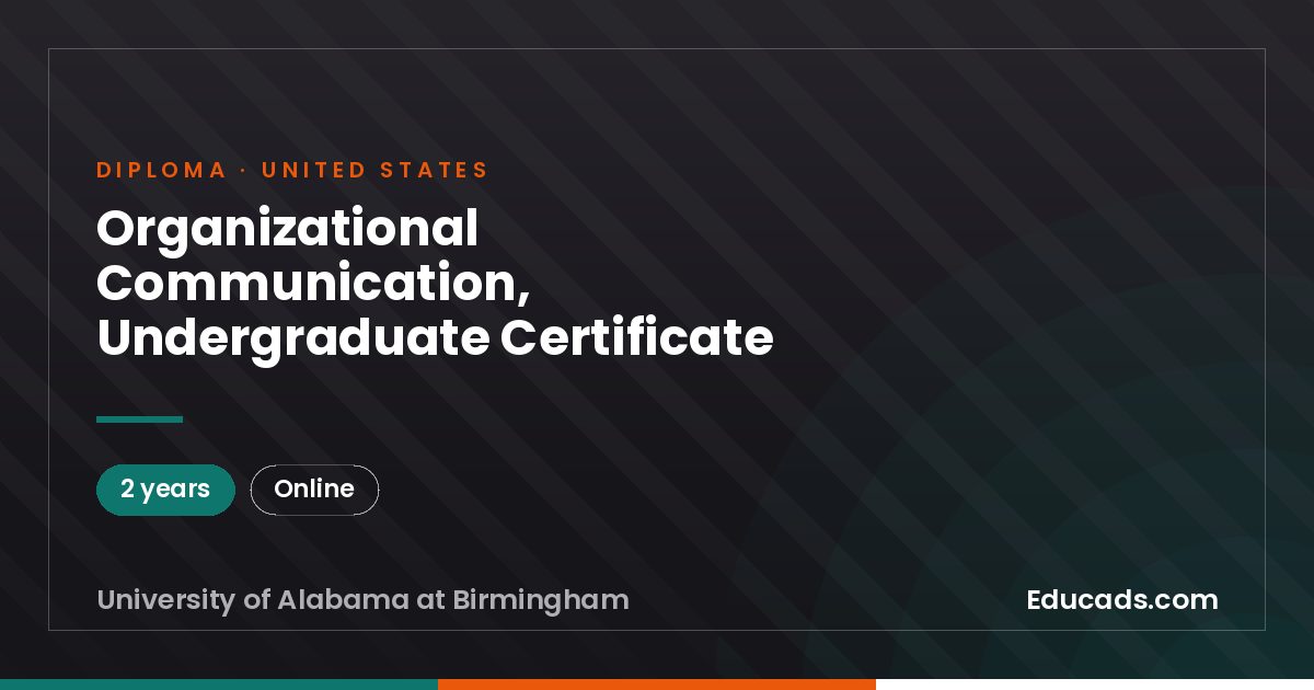 Organizational Communication, Undergraduate Certificate