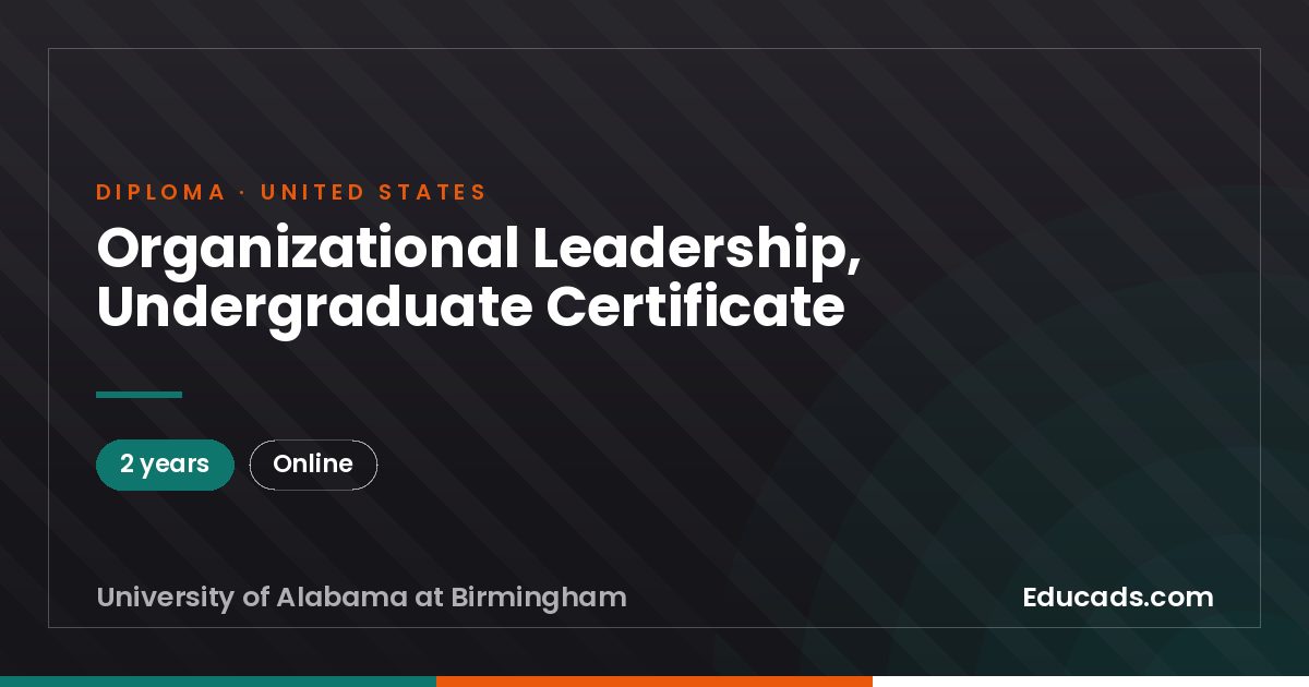 Organizational Leadership, Undergraduate Certificate