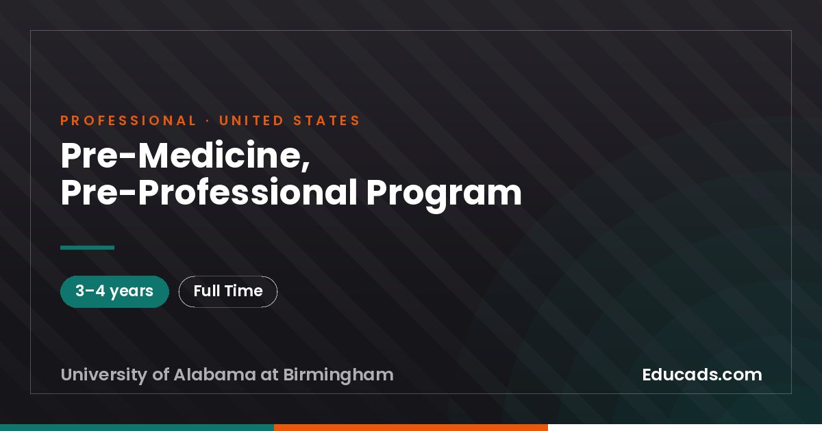Pre-Medicine, Pre-Professional Program