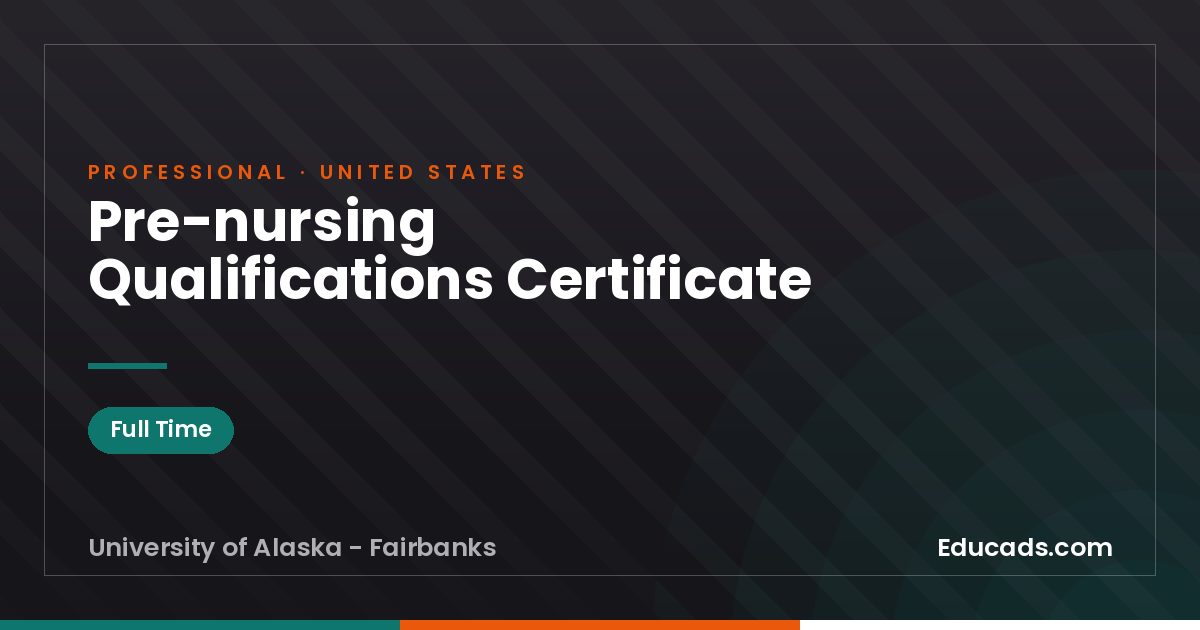 Pre-nursing Qualifications Certificate