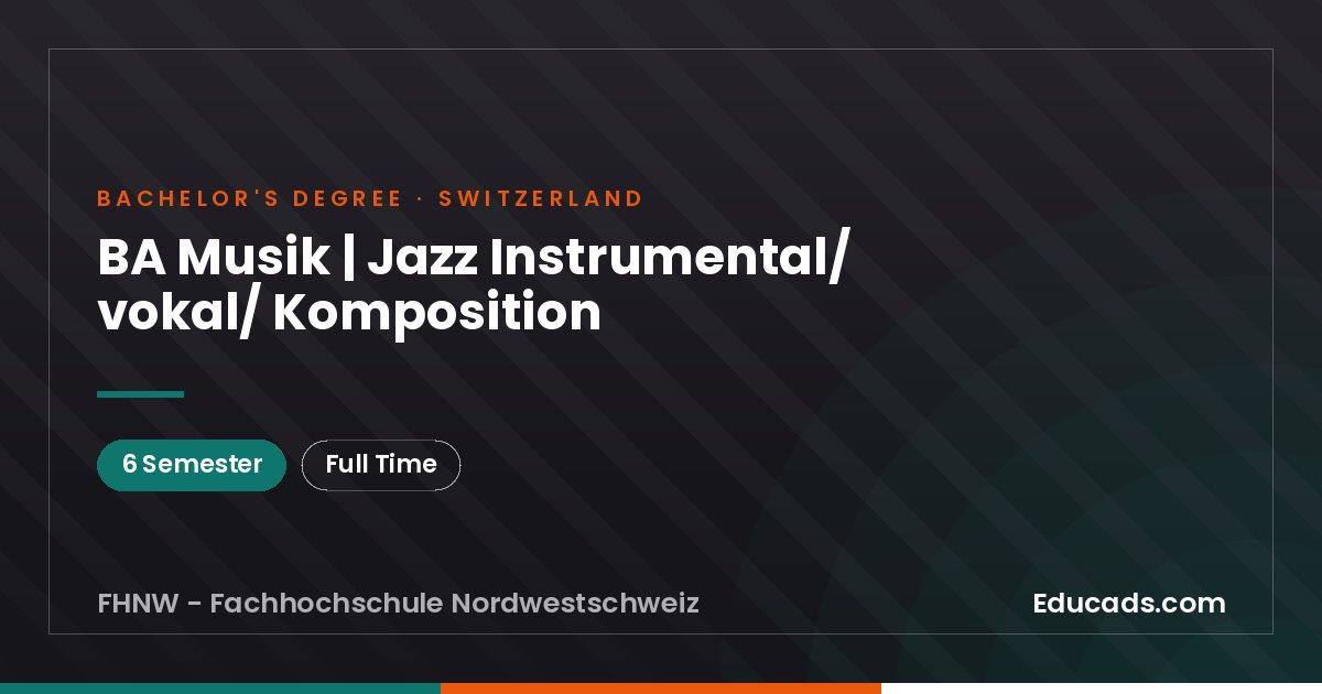 BA Musik | Jazz Instrumental/ vokal/ Komposition