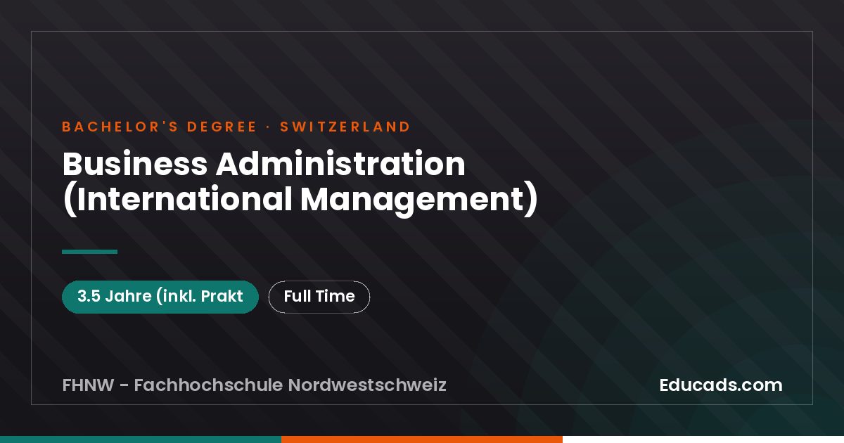 Business Administration (International Management)