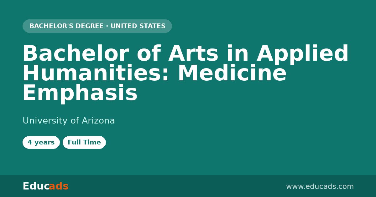 Bachelor of Arts in Applied Humanities: Medicine Emphasis