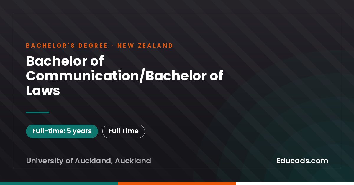 Bachelor of Communication/Bachelor of Laws