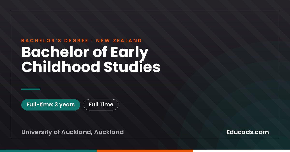 Bachelor of Early Childhood Studies
