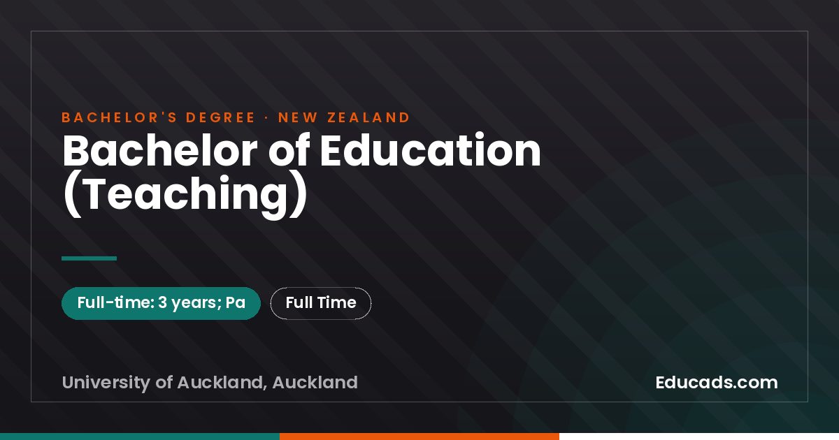 Bachelor of Education (Teaching)
