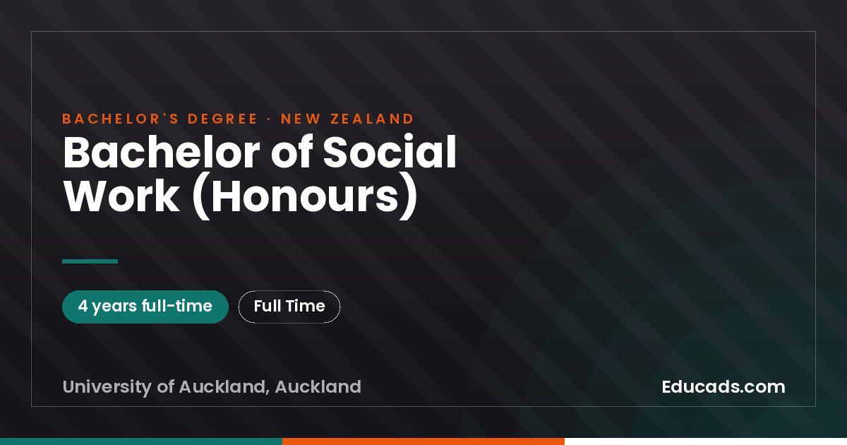Bachelor of Social Work (Honours)