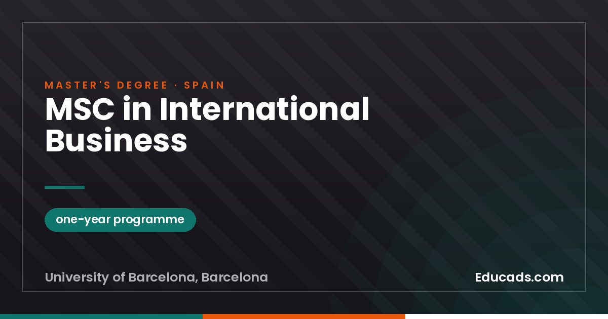 MSC in International Business