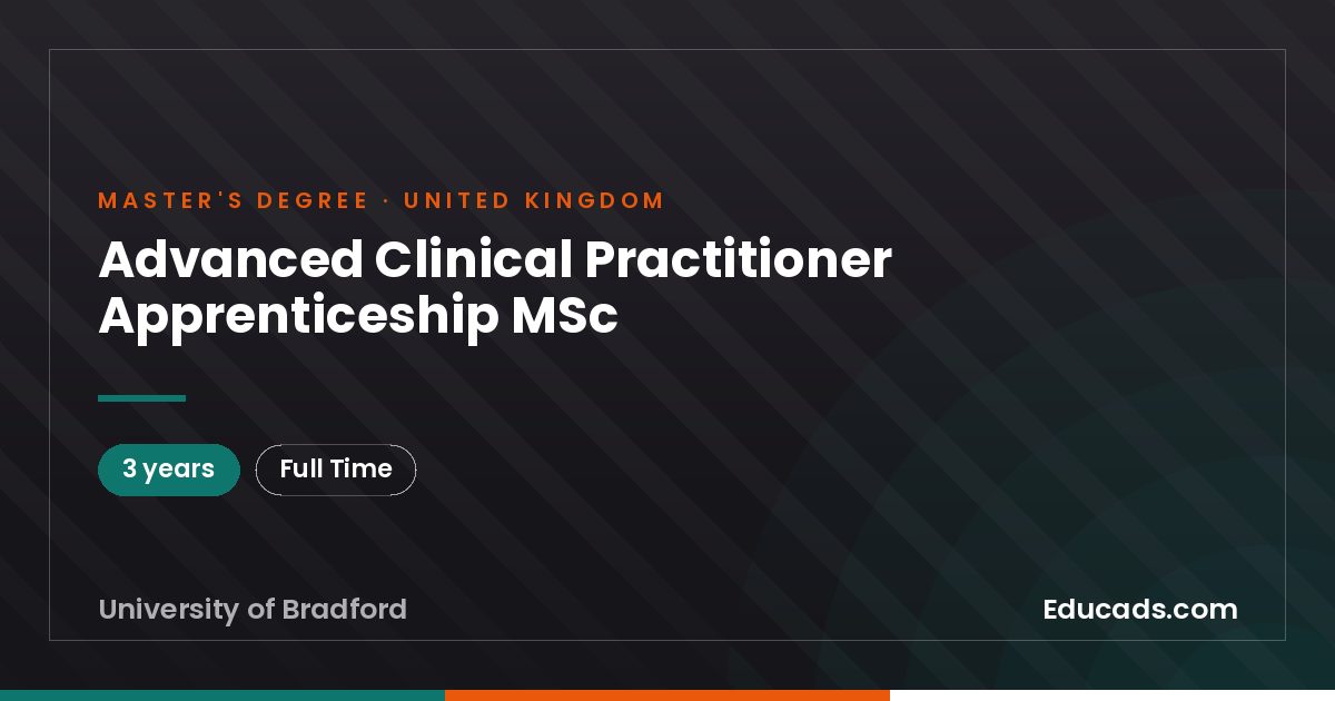 Advanced Clinical Practitioner Apprenticeship MSc