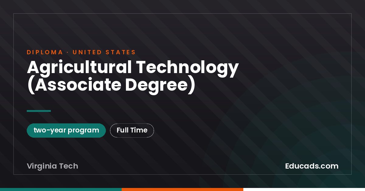 Agricultural Technology (Associate Degree)