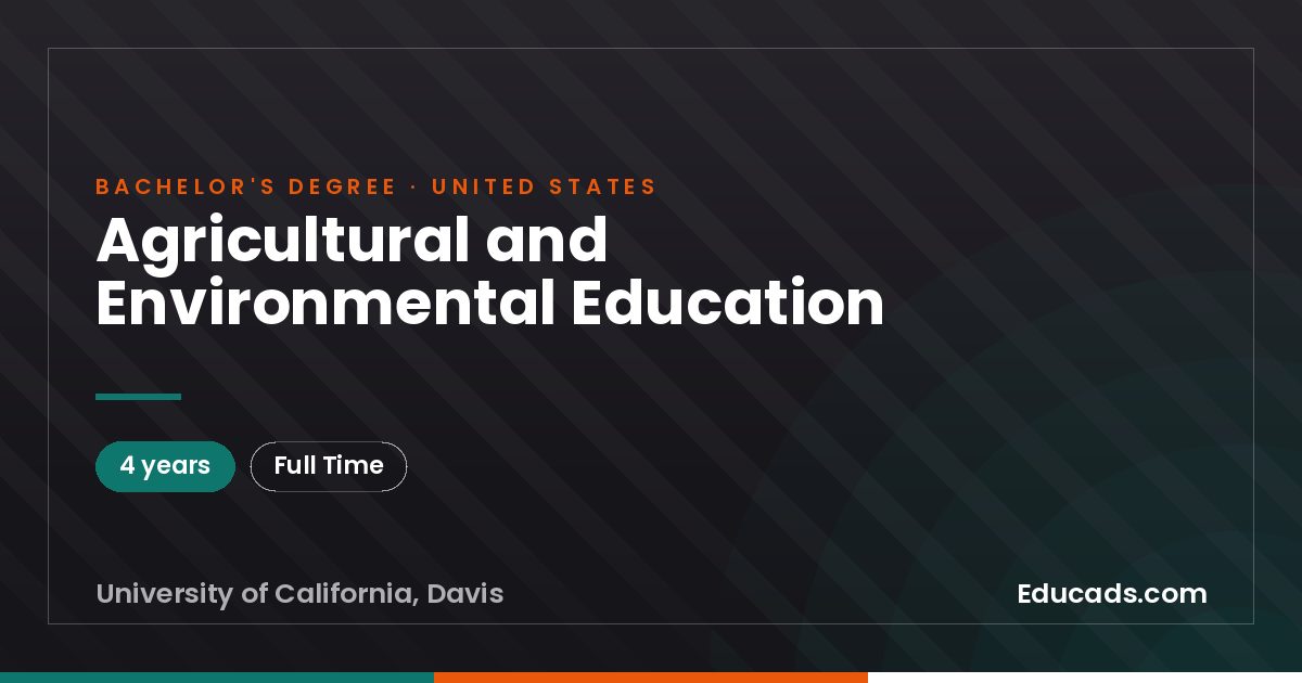 Agricultural and Environmental Education
