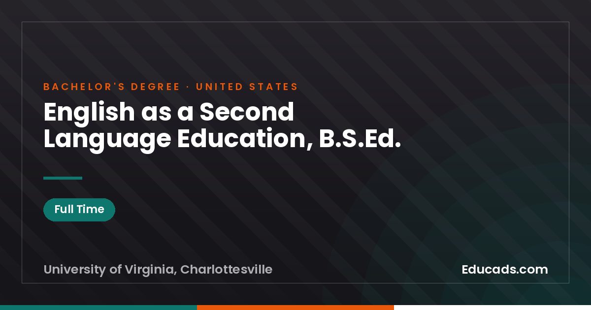 English as a Second Language Education, B.S.Ed.