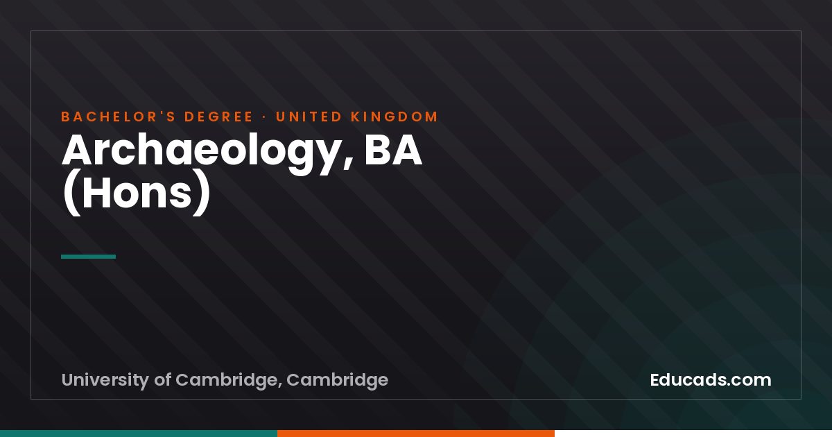 Archaeology, BA (Hons)
