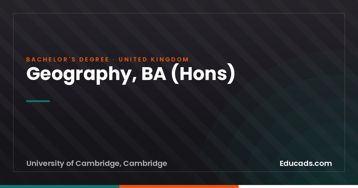 Geography, BA (Hons)