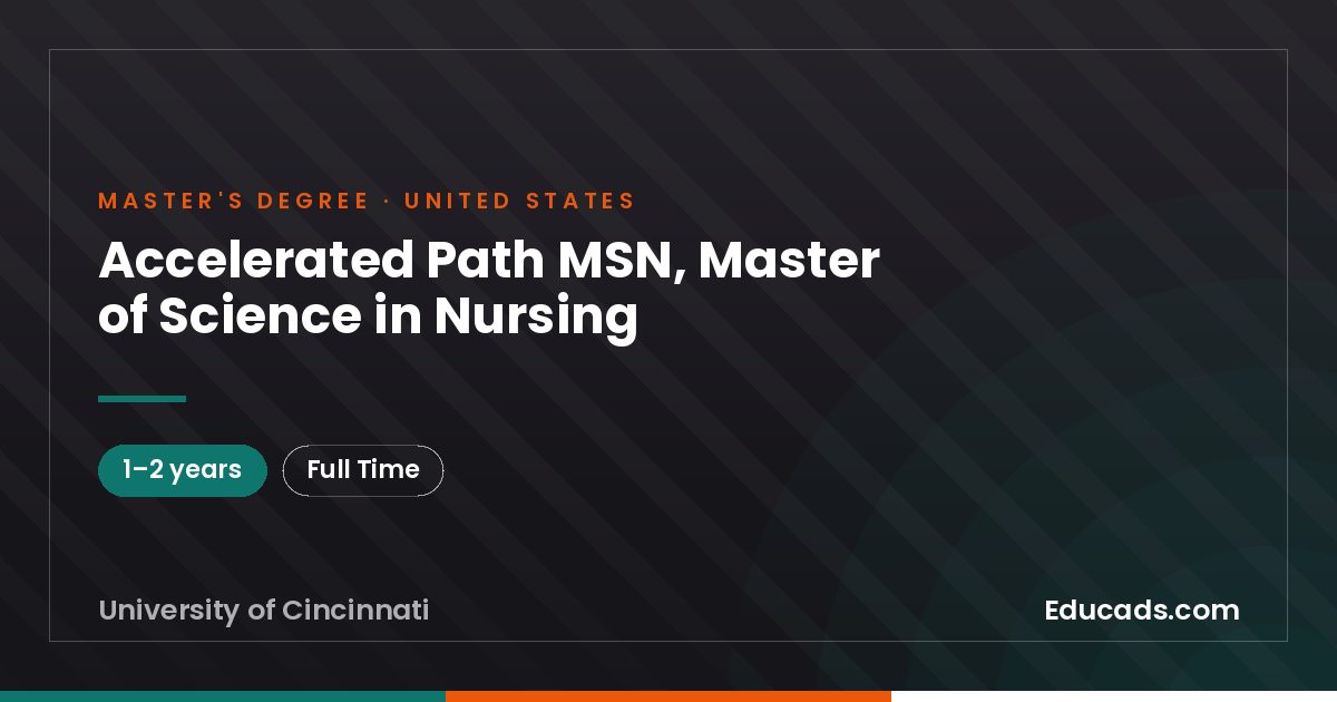 Accelerated Path MSN, Master of Science in Nursing