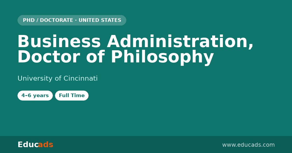Business Administration, Doctor of Philosophy