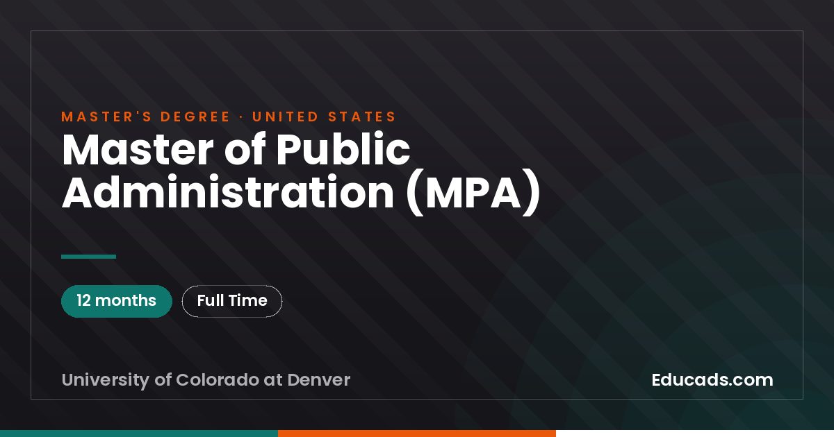 Master of Public Administration (MPA)