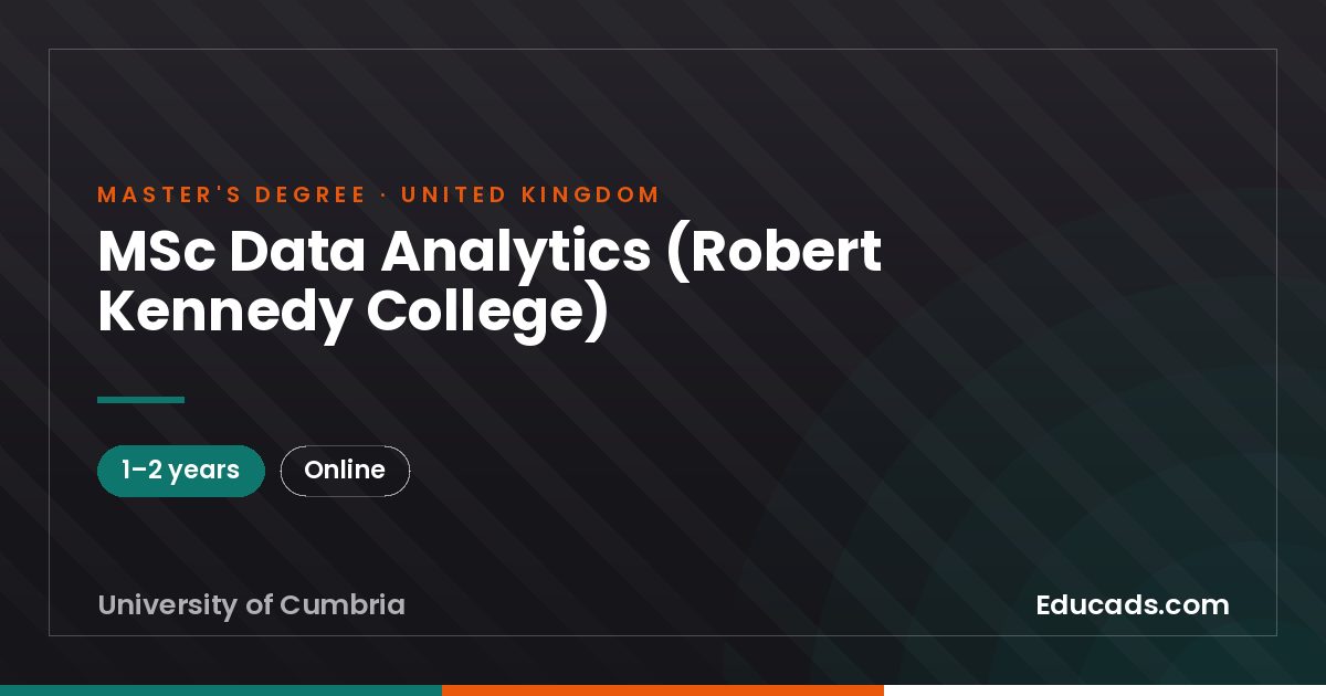 MSc Data Analytics (Robert Kennedy College)